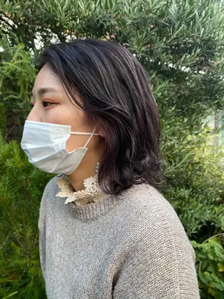 ミディアム カラー ヘアアレンジ BELLA阿部野 TOMOMIのヘアスタイル