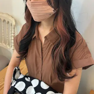 ロング カラー Ｆ.まひろ🎀 暖色カラー／ベージュのヘアスタイル