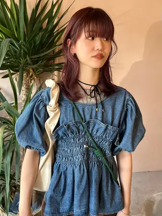 セミロング カラー iru所属・mi kiのヘアスタイル