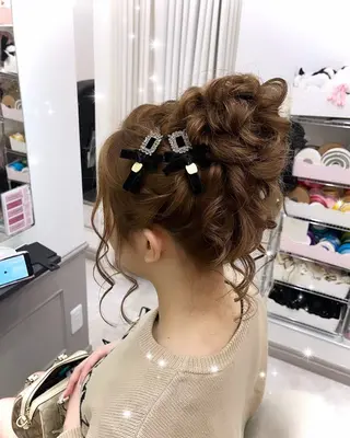 ロング ヘアアレンジ lien ヒジリのヘアスタイル