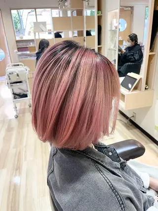 ショート カラー 🌈派手髪ハイトーン 🌈鈴木亮太🌈のヘアスタイル