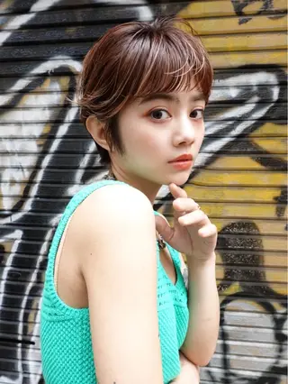 ショート カラー 🉐レイヤー/塩見 弘樹🉐渋谷のヘアスタイル