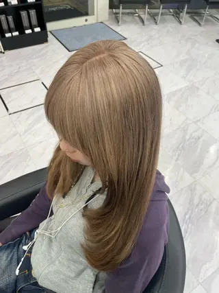 ロング カラー 🐥くまがい💛 ダブルカラー／パーマのヘアスタイル