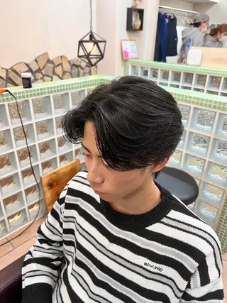 ミディアム パーマ メンズ メンズカットパーマ ✂️ JOYAのヘアスタイル