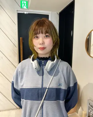 ミディアム デザイン🥇複雑履歴 ハイトーン特化のヘアスタイル