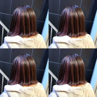 セミロング カラー ヘアアレンジ 🦋韓国ヘア 坂本 菜摘🦋のヘアスタイル