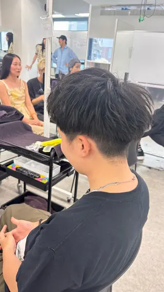 メンズ 夏カラーオレンジ ヘアーひめな🫧のヘアスタイル