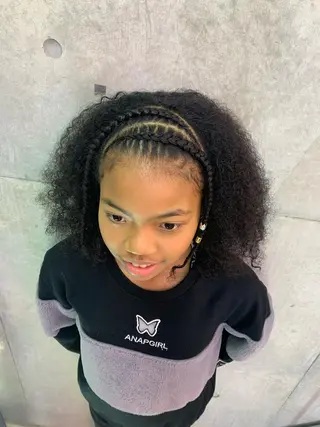 セミロング ヘアアレンジ HARURU🪮✨ ブレイズ海外ヘアのヘアスタイル