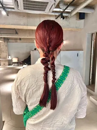 セミロング カラー 宮川 日菜子のヘアスタイル