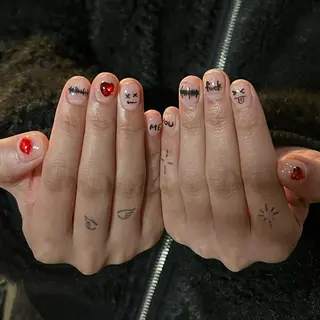 ネイル 文 /個性派ネイルのネイルデザイン