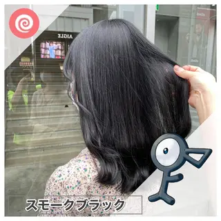 セミロング カラー ヘアアレンジ メンズ 🦋重くない暗髪🦋 Hana🦋のヘアスタイル