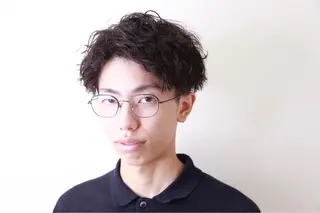 ショート パーマ メンズ HAIRSILVA徳間店所属・石倉 真のヘアスタイル