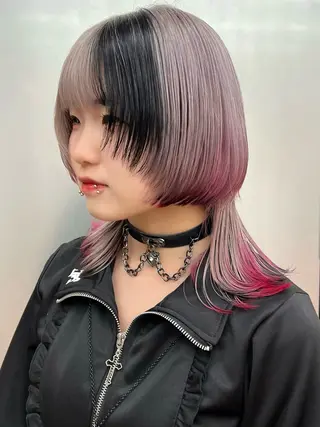 ミディアム カラー 矢場町/栄/上前津/ 佐藤祐希のヘアスタイル