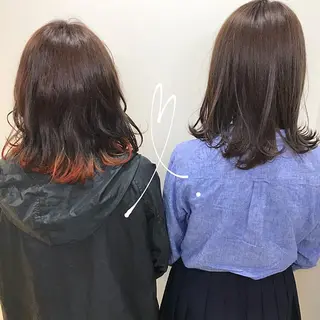 ミディアム riho/ブリーチ/ デザインカラー/辻堂のヘアスタイル