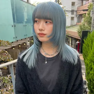 ロング カラー ボブハイトーン🦖 デザインMAMIのヘアスタイル