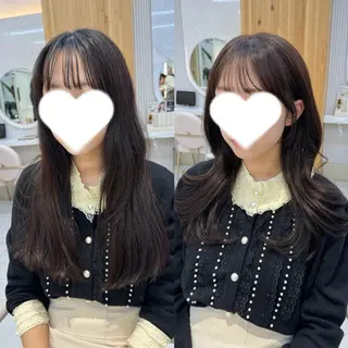 セミロング レイヤーカット/ 顔まわり/アオイのヘアスタイル