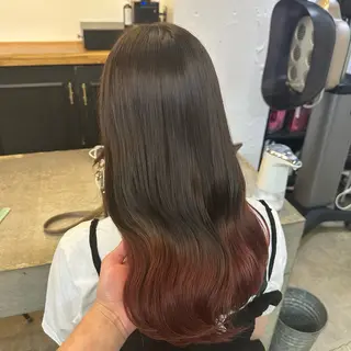 ロング カラー ヘアアレンジ GAME by AlanSmithee 原宿所属・🎀韓国ハイトーン saya🎀💜のヘアスタイル
