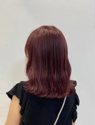 ミディアム JILL    hair所属・maki💖 ボブ/縮毛矯正のヘアスタイル