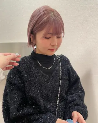 カラー ベージュ/透明感/ 桃子のヘアスタイル