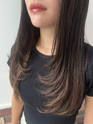 ロング カラー ボブ🍊暖色カラー 浅草【Bob美容師】のヘアスタイル