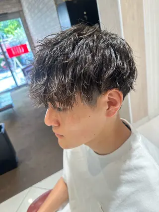 ショート パーマ メンズ 💈メンズ特化 美容師サキ💈のヘアスタイル