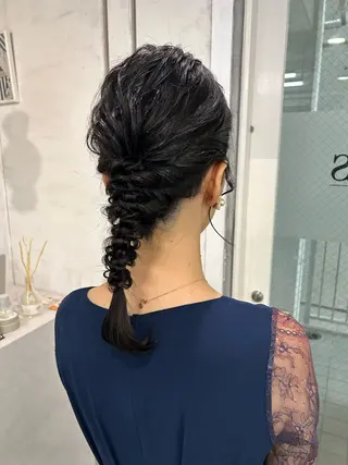 ヘアアレンジ 透明感カラー・ 髪質改善🩵イケダのヘアスタイル