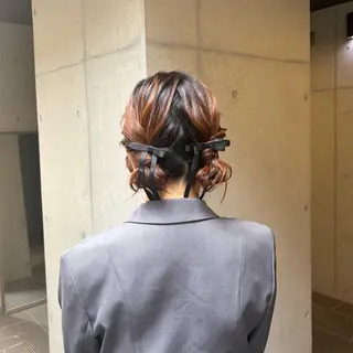 ミディアム ヘアアレンジ 〖❁田尻千尋| LEONID❁〗のヘアスタイル