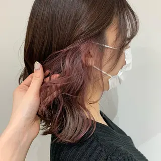 セミロング カラー 田中 優衣のヘアスタイル