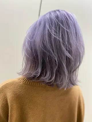 ミディアム カラー AVANCE京橋所属・ハイトーンヘア/ 島崎　タクミのヘアスタイル