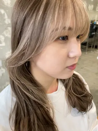 セミロング カラー 藤野 けいごのヘアスタイル