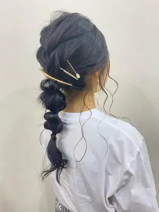 ロング 内田 遥香のヘアスタイル