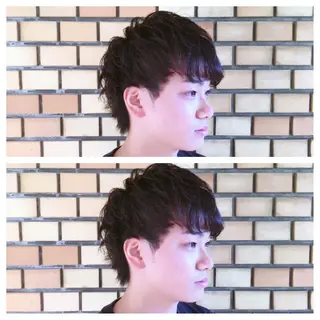 ショート パーマ メンズ サトウ レンマのヘアスタイル