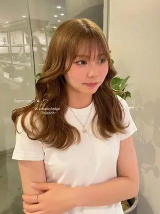 セミロング 南場 智美のヘアスタイル