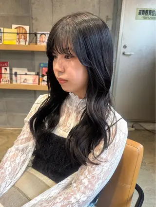 ロング カラー ヘアアレンジ 顔まわり/艶カラー/ 🤎himari🤎のヘアスタイル