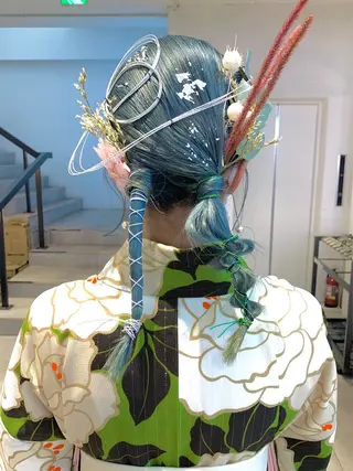 セミロング ヘアアレンジ Kureha/ネイル トレンドヘアのヘアスタイル