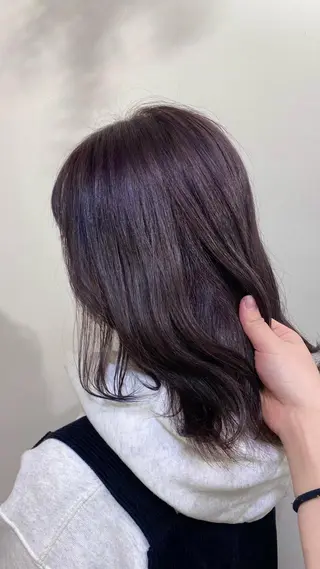 セミロング 中尾 未来/艶カラー /カットモデルのヘアスタイル