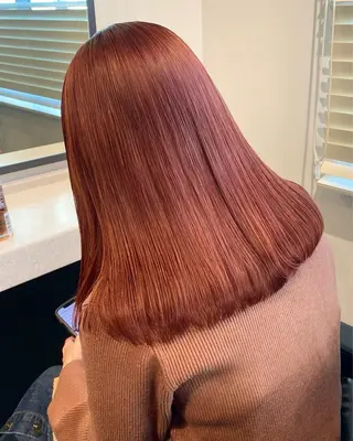 セミロング カラー 💗ガーリーヘア🎀 saki💗のヘアスタイル