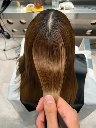 セミロング パーマ 堀江 /木下椋麻のヘアスタイル