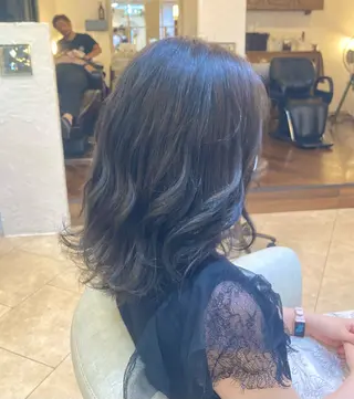 セミロング カラー スパイキー/ ピンパーマ/緑川雄也のヘアスタイル