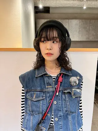 ミディアム パーマ ショート/パーマ/ カラー/FUKOのヘアスタイル