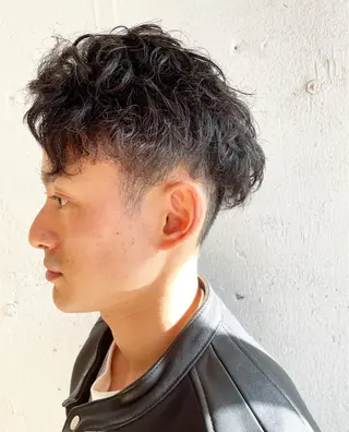 ショート パーマ メンズ 小村 敏司のヘアスタイル