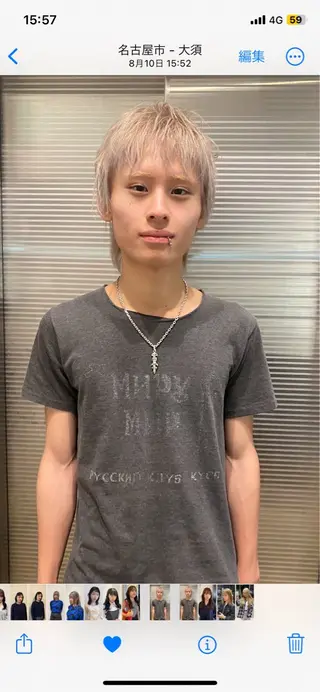 カラー メンズ 磯谷 朋のヘアスタイル