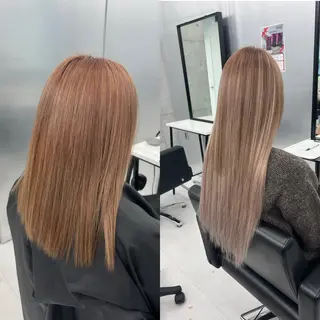 ロング カラー ヘアアレンジ 👑垢抜け韓国ヘア ハッシュカット唯澄のヘアスタイル