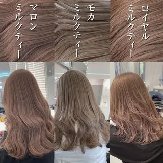 セミロング カラー ✨透明感、艶髪ヘア✨ 韓国ヘア特化💖のヘアスタイル
