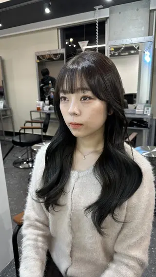 ロング 韓国風レイヤー🗝要 暗透カラー📓吉祥寺のヘアスタイル