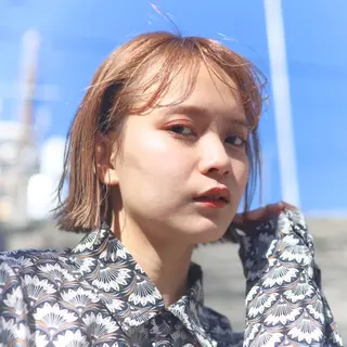 ショート カラー ショートボブ縮毛矯正 特化◇阿武隈川 弘のヘアスタイル