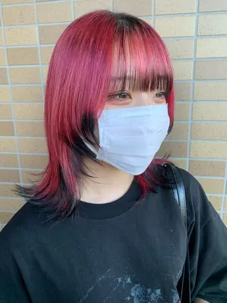ミディアム カラー stylist 静音「LEON」のヘアスタイル