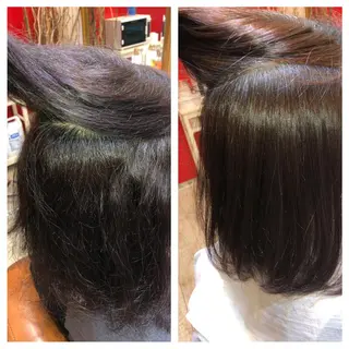 ミディアム カラー パーマ 髪質改善 美容室Atomのヘアスタイル