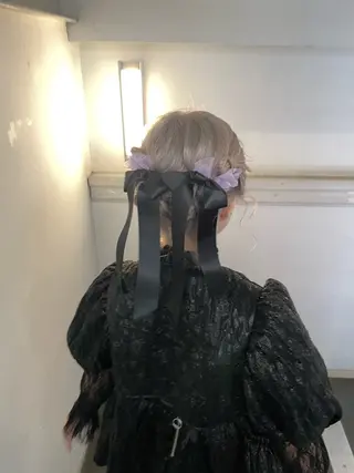 ショート seri💜艶カラー 💖ヘアアレンジのヘアスタイル