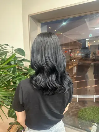ミディアム カラー 岡山 紗里奈のヘアスタイル